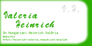 valeria heinrich business card